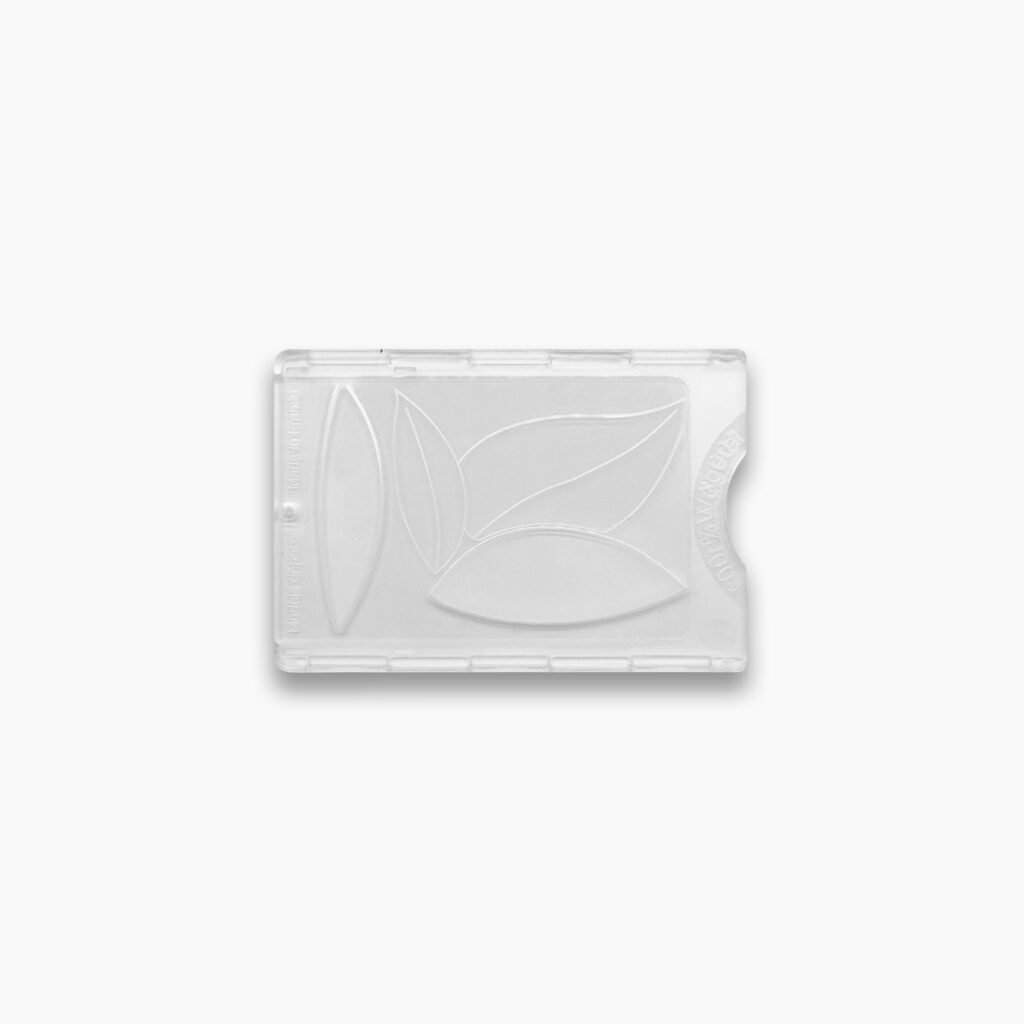 KeepCarte™ mit transparentem Deckel und transparentem Boden - KE12-PLA77 - seit 35 Jahren Herstellung nachhaltiger Kartenetuis made in France.