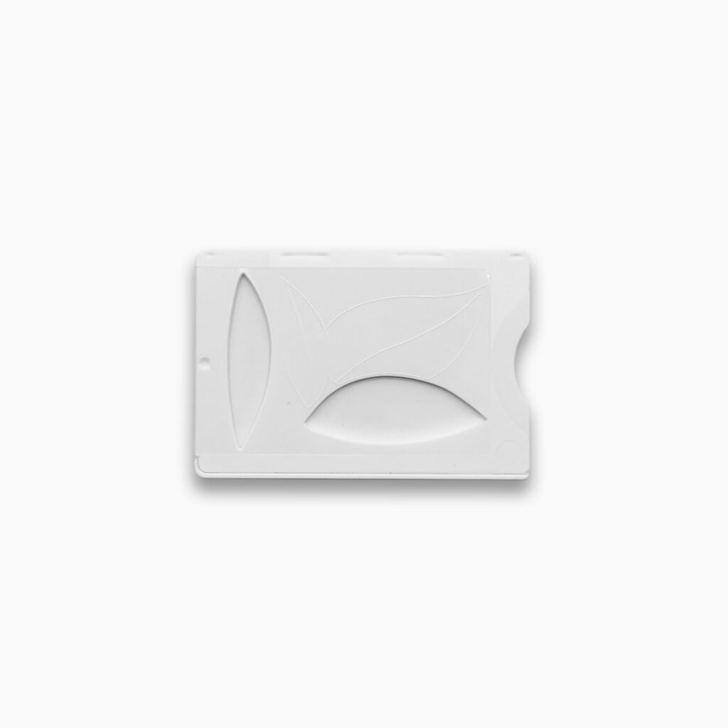 KeepCarte™ protector de tarjetas blanco con tapa blanca opaca y fondo opaco - EKA, creando tarjeteros duraderos.