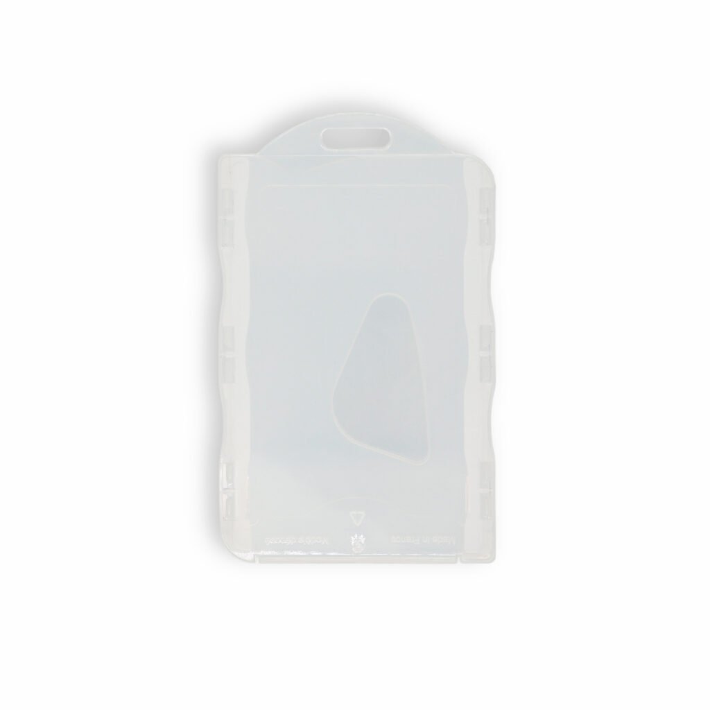 ClipsiBadgeTM vertical avec ouverture - ref. CLBV02-PP - EKA, création d'étuis cartes